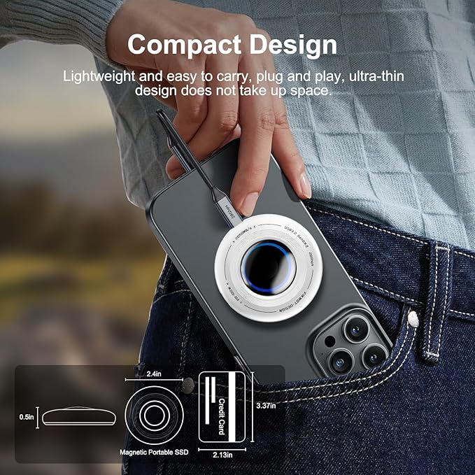 FP108 2TB Magnetic Portable SSD, External Solid State Drives - Image 3