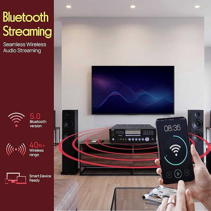 Pyle 4 Channel Bluetooth Home Amplifier - Image 4