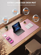 TopMade Mouse Pad with 15W Wireless Charging, XXL Large Leather Desk Mat - Image 4