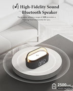 COLSUR Bluetooth Speaker with Wireless Charger, FM Radio, Dimmable LED Night - Image 2
