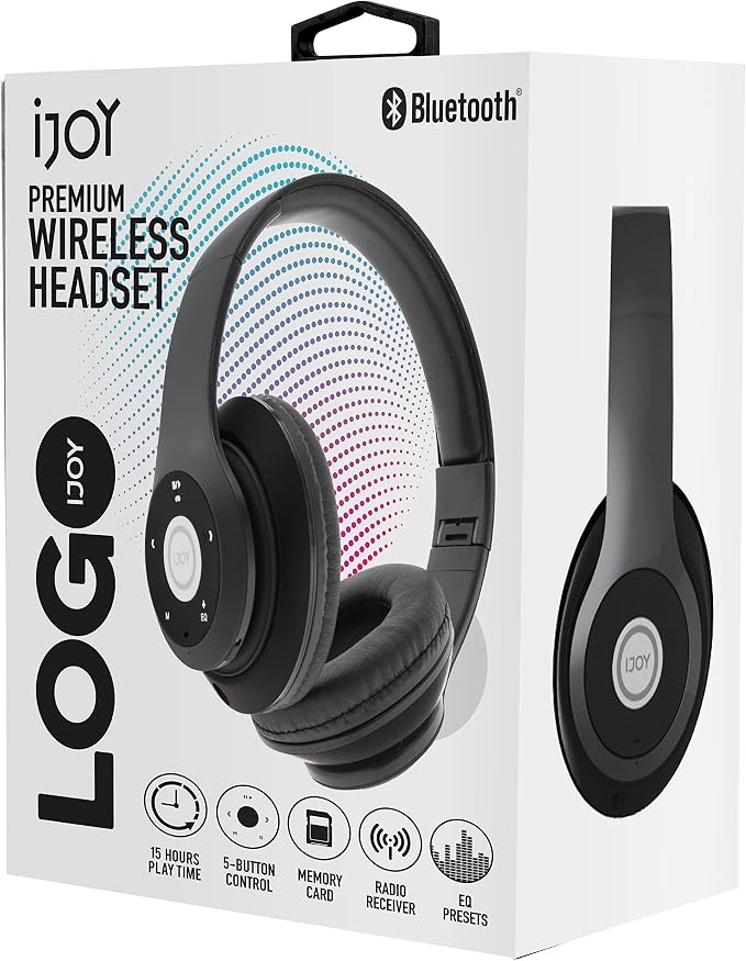 iJoy Bluetooth Headphones Over Ear, Wireless and Wired Foldable Headset - Image 8