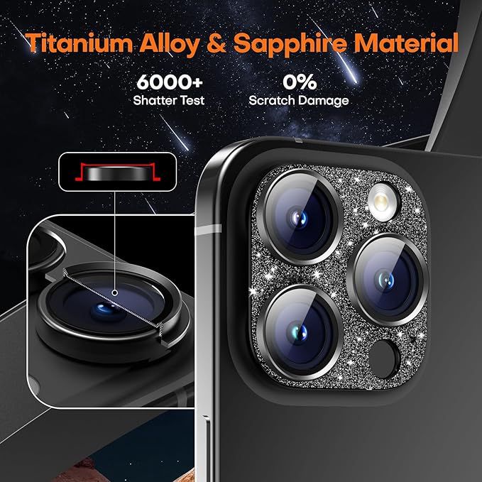 Camera Lens Protector for iPhone 16 Pro Max/16 Pro/15 Pro Max/15 Pro/14 Pro - Image 5
