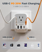 TESSAN 2 Pack Type E F Plug Adapter, Germany France Power Travel Adaptor - Image 4