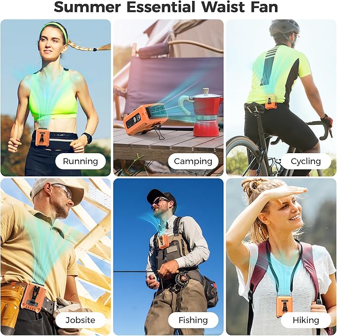 COMLIFE Portable Mini Waist Fan - Image 8