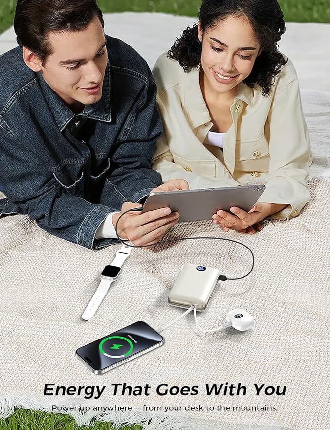 Portable Charger with Built in Cable & Wall Plug, 50000 mAh Power Bank - Image 7