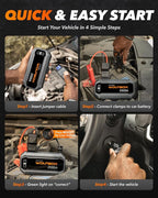 WOLFBOX 2000A Jump Starter, 12000mAh Battery Jumper Starter Portable - Image 5