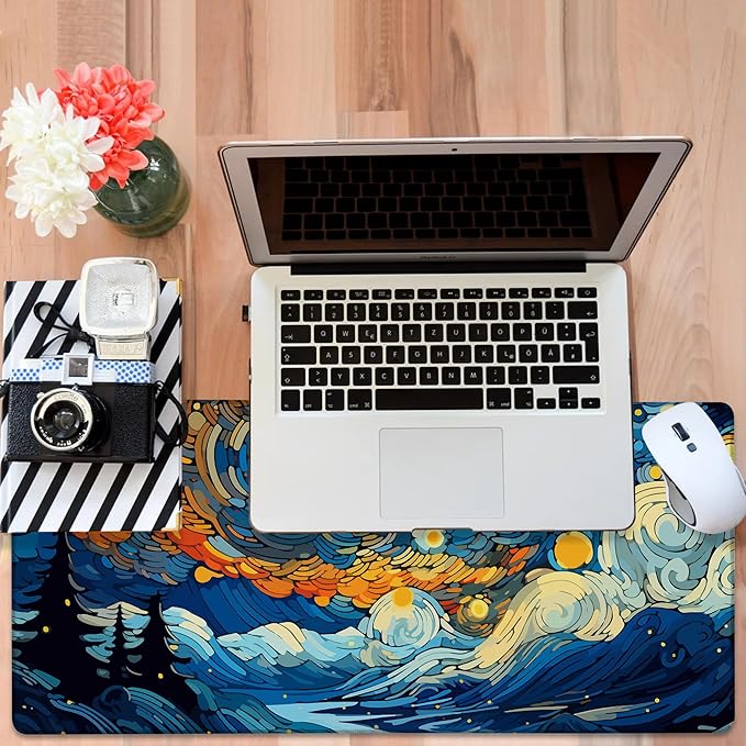 Large Mouse Pad Starry Sky Gaming Desk Pad Computer Keyboard Non-Slip - Image 6