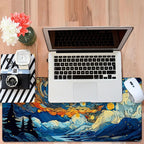 Large Mouse Pad Starry Sky Gaming Desk Pad Computer Keyboard Non-Slip - Image 6