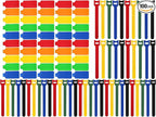 100 Pcs Multicolor Write On Cable Labels & Reusable Fastening Cable Ties Set by Unknown
