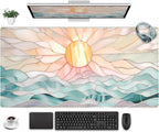 Desk Mat Gaming Desk Pad Large Mouse and Keyboard Pad, Abstract Serene Ocean by Unknown