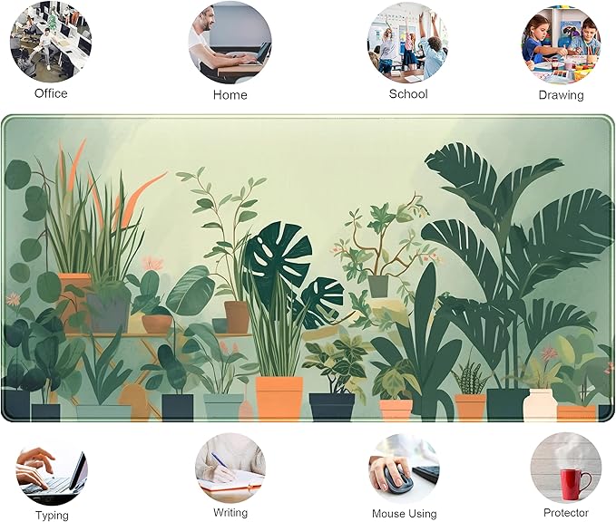 Gardener Mousepad Nature Desk Mat Green Desk Pad Cute Office Decor Mouse Pad - Image 6