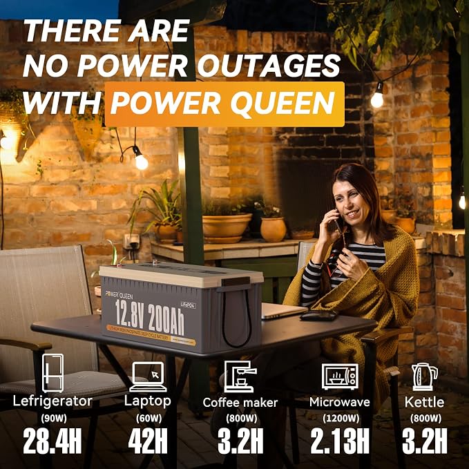 Power Queen 12.8V 200Ah LiFePO4 Battery - Image 5