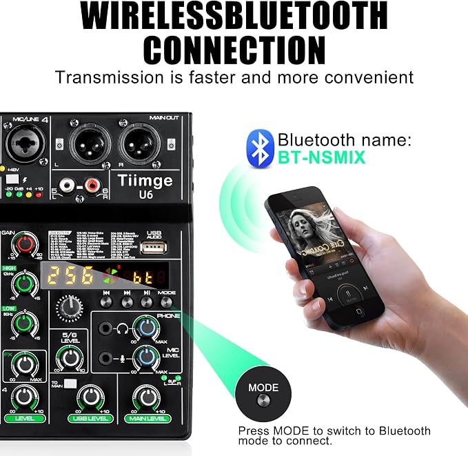 Professional 6-Channel Audio Mixer - Image 4