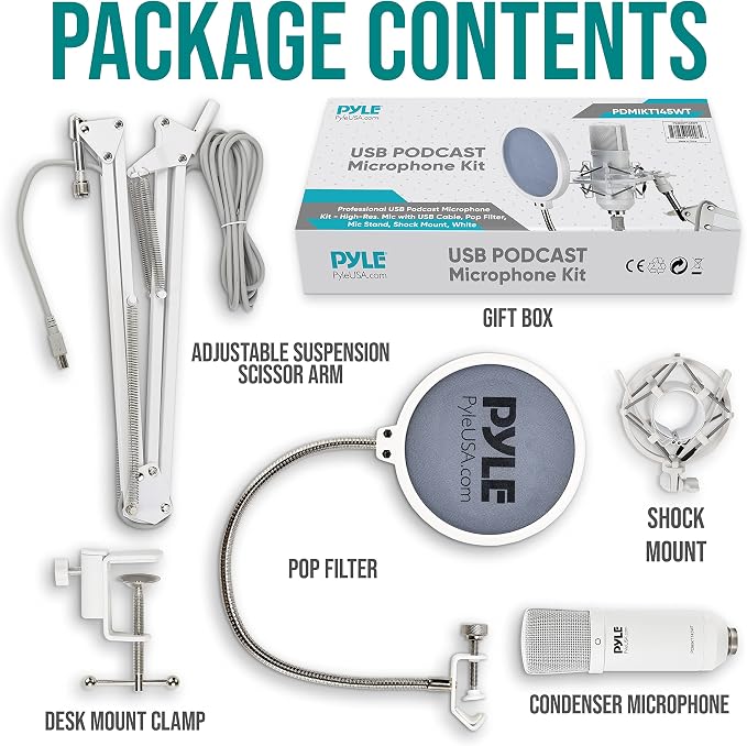 Pyle USB Condenser Microphone Streaming Kit - Image 7