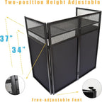 Portable DJ Booth DJ Facade DJ Table Station Two-position Height Adjustable - Image 2