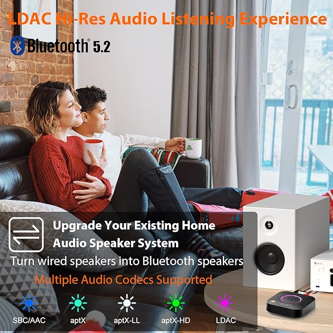 1Mii B06S+ LDAC Bluetooth 5.2 Receiver - Image 2