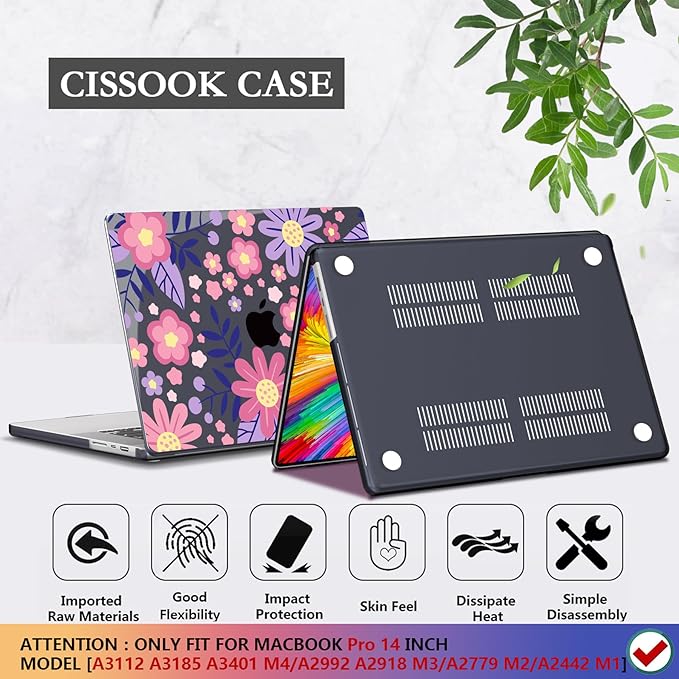 CISSOOK Compatible with MacBook Pro 14 inch 2025 2024-2021 Release M4 M3 M2 M1 - Image 5