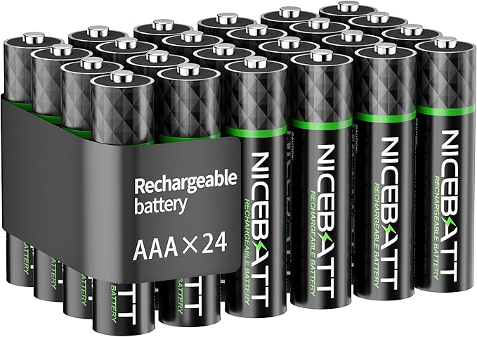 NICEBATT Rechargeable AAA Batteries 1100mAh, Premium NiMH Triple A Battery Low by Unknown
