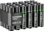 NICEBATT Rechargeable AAA Batteries 1100mAh, Premium NiMH Triple A Battery Low by Unknown