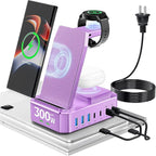 300W Wireless Charger for Samsung, Zutspzss 10 in 1 Wireless Charging Station by Zutspzss