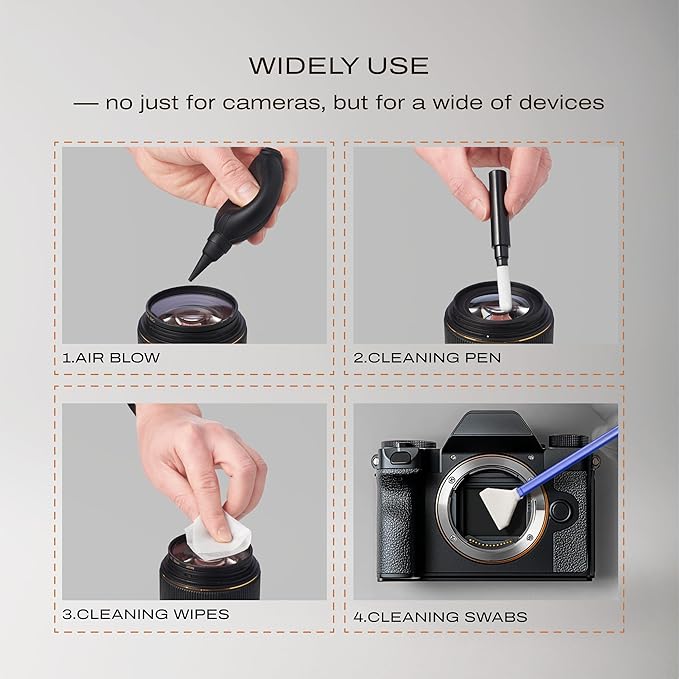 Camera Lens Cleaning Kit for DSLR and Sensitive Electronics, 9-in-1 Lens - Image 4