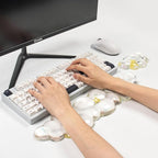 Gel Keyboard and Mouse Wrist Rest Set – Clear Cloud Wrist Rest - Image 3