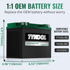 TYKOOL YIX30L-BS-STD, Lithium LiFePO4 Motorcycle Battery 12v, Digital Readout - Image 3