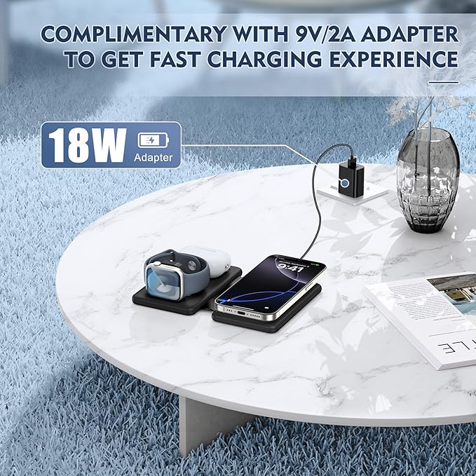 Wireless Charger iPhone - 3 in 1 Charging Station - Image 5