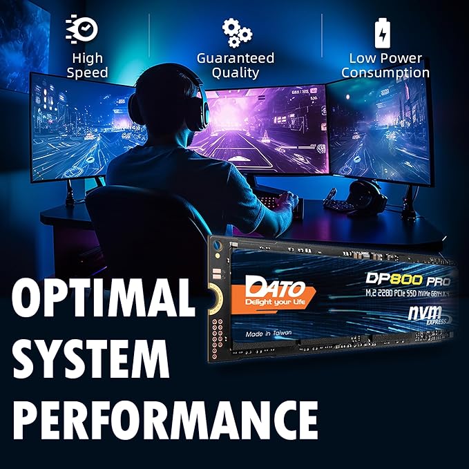 DATO M.2 2280 SSD 1TB, PCIe Gen4 x4 NVMe SSD Internal Solid State Drive - Image 6