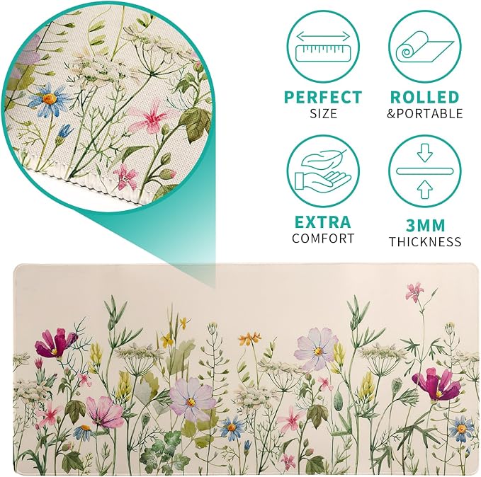 Flower Gaming Mouse Pad Large Mouse Pad - Image 5
