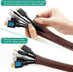 ZhiYo 6.6ft - 4/5 inch Cable Sleeve, Cord Wrap Wire Protector Tubing - Image 3