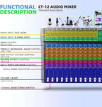 Pro DJ Mixer 12-Channel Audio Console - Image 4