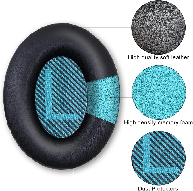 Ear Pads for Bose Quiet Comfort 35 Soft Protein Leather Replacement Earpads Ear - Image 4