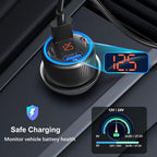 USB C Car Charger, 3 Pack 65W Dual 12V Car Power Adapter - Image 2