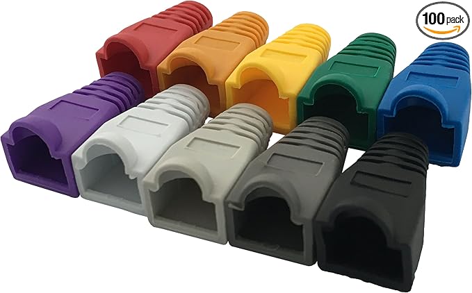 Accessbuy 100 Pack RJ45 CAT6 CAT6E CAT5 CAT5E Ethernet Network Cable Strain by Accessbuy