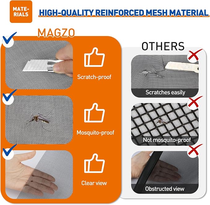MAGZO Customized Window Screen, Screen Mesh Attachable and Detachable - Image 4