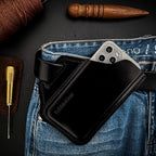 TobbinGear Leather Belt Phone Pouch, Leather Cell Phone Holster, Universal - Image 6