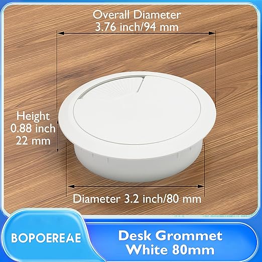Desk Grommet 3-1/8", Desk Cord Hole Cover, Cable Grommet ABS Plastic, Desk Hole - Image 8