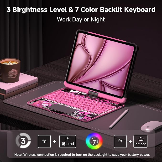 iPad Keyboard Case for iPad 10th Gen & 11th, Magic Wireless Keyboard - Image 5