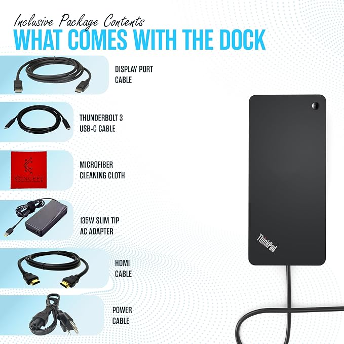Lenovo 40AN0135US Thunderbolt 3 Dock Gen 2 Dual UHD 4K Display - Image 2