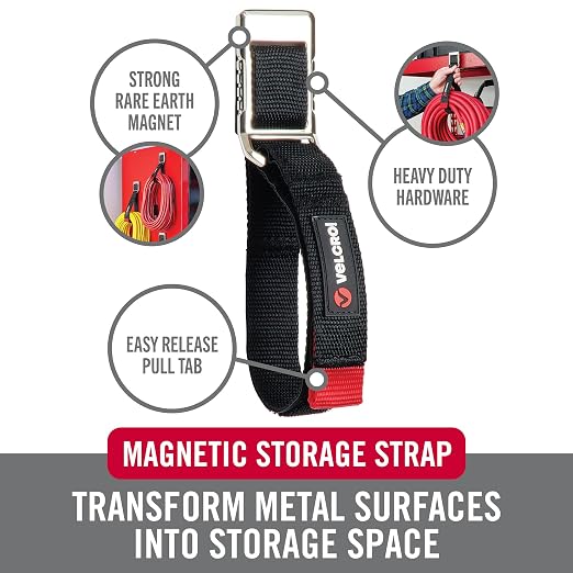 VELCRO Brand Magnetic Straps – Reusable Cord, Hose & Tool Organizer - Image 2