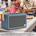 Vintage Bluetooth Speakers, KONEX 40W Leather Portable Wireless Speaker - Image 8