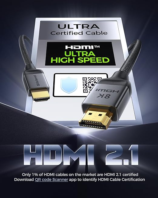 Silkland Certified Long 10K 8K HDMI 2.1 Cable 20ft, Ultra High Speed HDMI® - Image 2