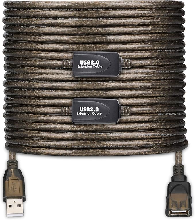 LDKCOK USB 2.0 Type A Male to A Female Active Repeater Extension Cable 75ft by LDKCOK