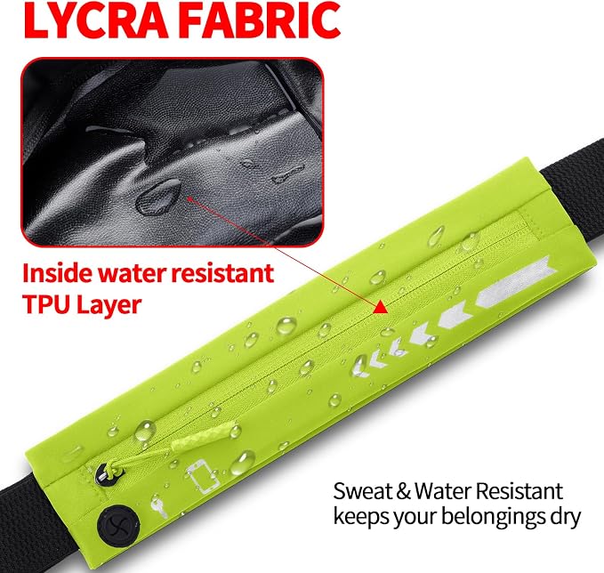 USHAKE Slim Running Belt for Women Men-Runners Phone Holder Fanny Pack - Image 3
