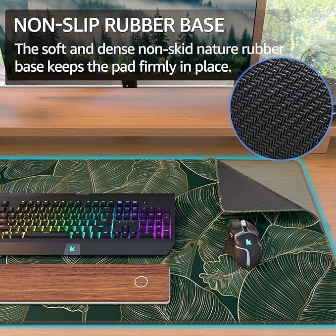 KTRIO Large Gaming Mouse Pad Desk Mat, Superior Micro-Weave Cloth, Non-Slip - Image 4