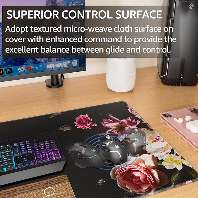 KTRIO Large Gaming Mouse Pad Desk Mat, Superior Micro-Weave Cloth, Non-Slip - Image 2
