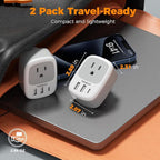 2 Pack US to India Plug Adapter, TESSAN Type D Travel Adapter - Image 6