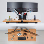 AVLT Dual 13"-27" Stacked Monitor Arm Desk Mount - Image 4