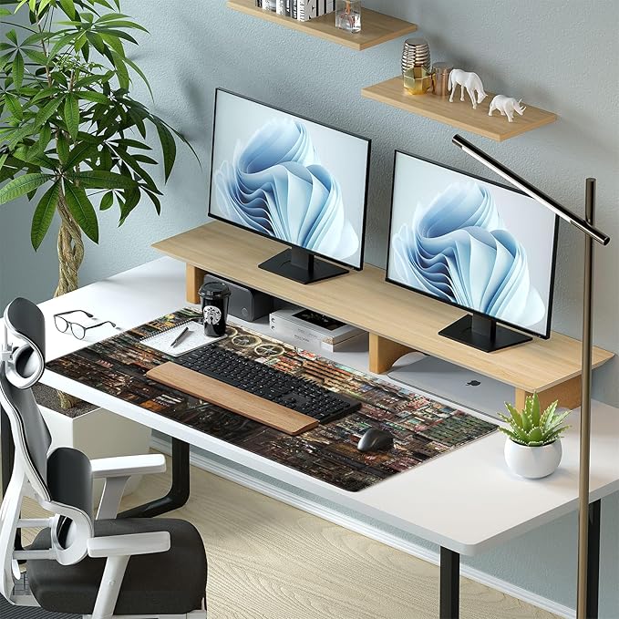 Futuristic Fantasy Mouse Pad, Cyberpunk Style Desk Mat, Extended XL Gaming - Image 6